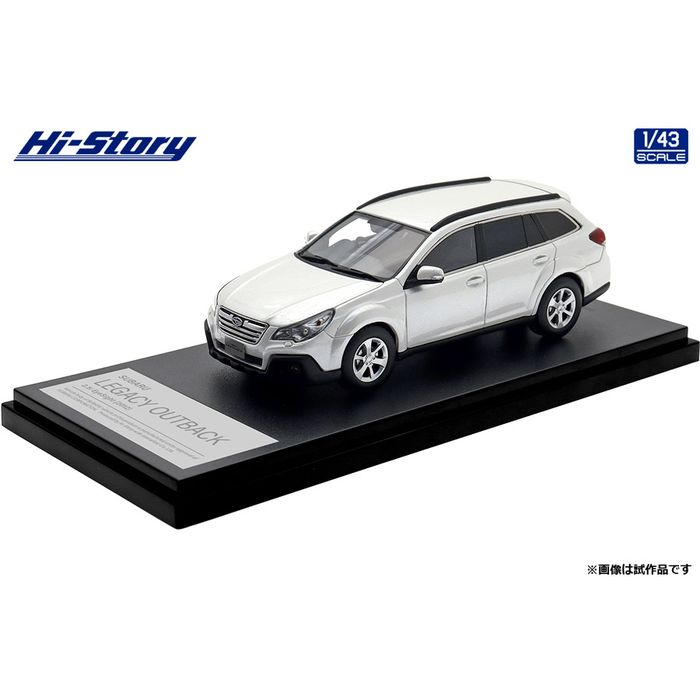 【沖縄・離島配送不可】1/43 SUBARU LEGACY OUTBACK 2.5i EyeSight (2012) サテンホワイト・パール ミニカー インターアライド HS512WH