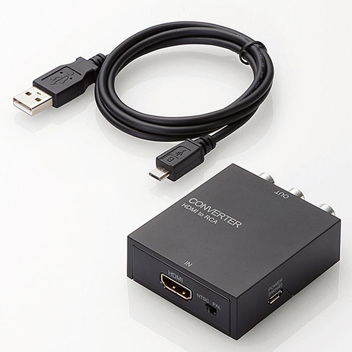 【沖縄・離島配送不可】【代引不可】ダウンスキャンコンバーター/HDMI1.4/映像変換コンバーター(HDMI-RCA) エレコム AD-HDCV02 7,777円