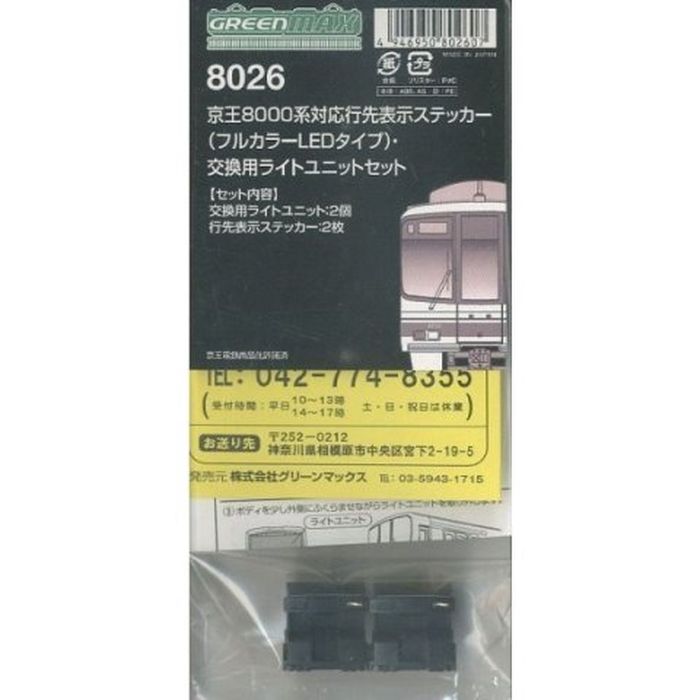 楽天市場】Nゲージ 京王 8000系 対応行先表示ステッカー