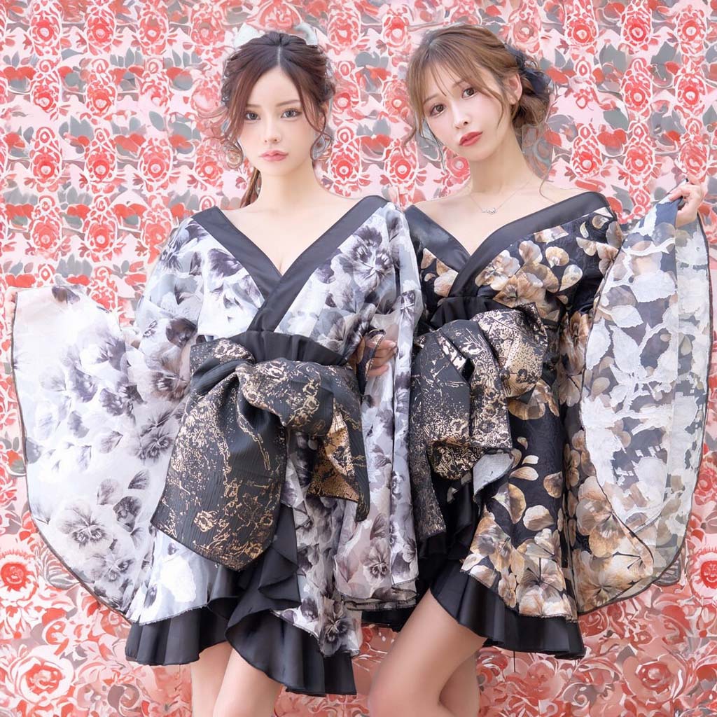 花魁コスプレ 着物コスプレ 着物衣装 ステージ衣装 舞台衣装 テレビ出演衣装 ダンス衣装 イベント衣装 日本風 日本の伝統衣装 和服 浴衣風 フラワープリント オフショル ワンピースタイプ おいらん 花魁 着物 ミニドレス【本日限定ポイント倍増中】