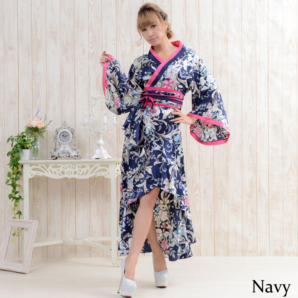 楽天市場】Tokyo Wish 花魁風 着物ドレス ピンク XL【遊郭 仮装