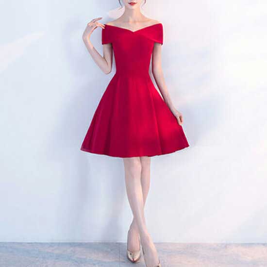 値引 結婚式 ドレス 服装 謝恩会 二次会 ワンピース 卒業パーティー 卒業式 パーティードレス 韓国 結婚式 お呼ばれ パーティー コーデ 定番 シンプルドレス オフショルダー ミニ丈 卒園式 春 夏 秋 S M L Xl 2xl 3xl かわいい 冬 秋冬