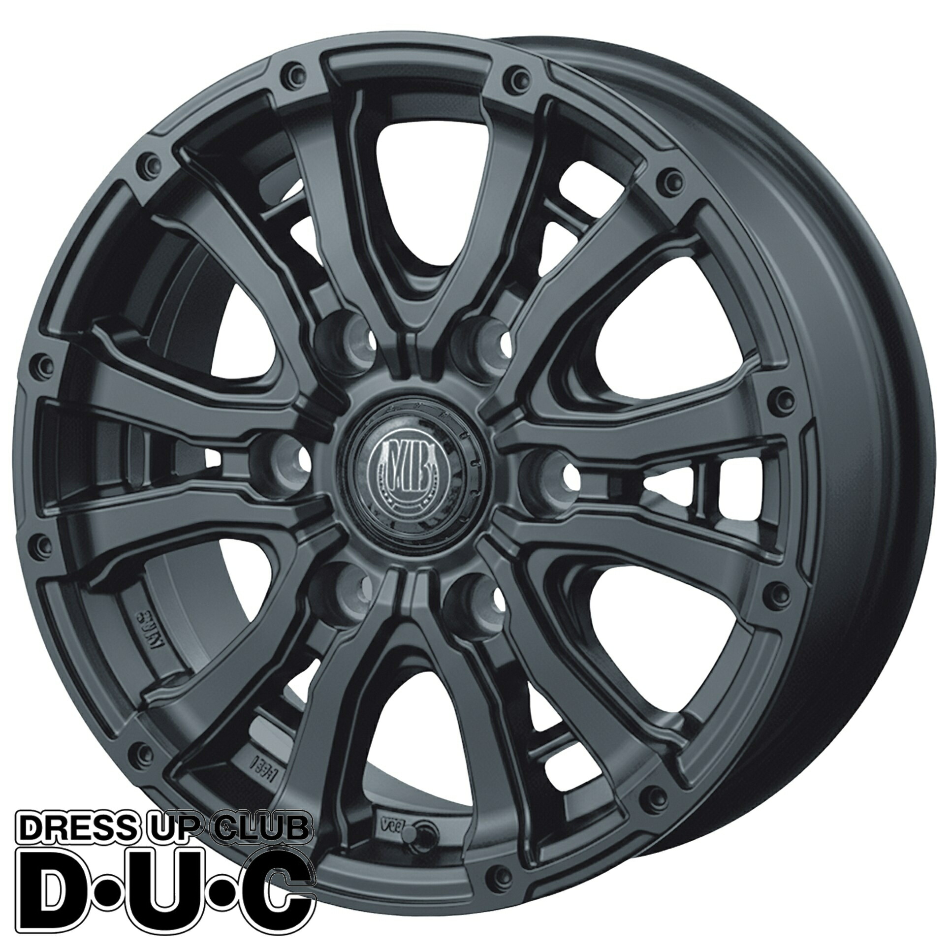 16インチアルミホイール4本セット【法人限定/個人宅不可】 MUD BAHN XR-600S 16-6.5 5-114.3+35 フラットブラック FBK 安心JAWA認証|Dress-Up-Club・DUC店