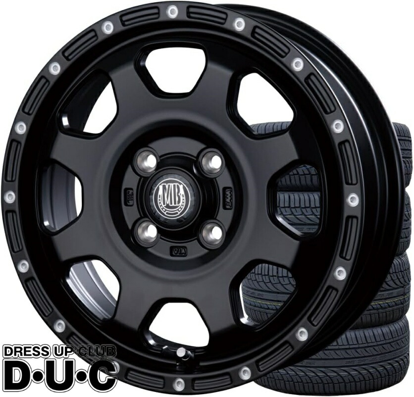 楽天市場】15インチアルミホイールタイヤセット 軽自動車 MUD BAHN XR