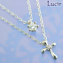 【母の日早割 最大350円オフCP配布中】【Lucir】 おしゃれ上手はレイヤードで!crossシリーズペンダント LC-05 プレゼント 結婚祝い 出産祝い モバナナ 母の日 ギフト