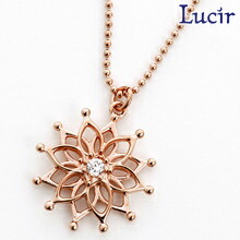 【母の日早割 最大350円オフCP配布中】【Lucir】花のようにはじける水が心躍らせる… rippleシリーズペンダント(ピンクゴールド) LC-105-2PG プレゼント 結婚祝い 出産祝い モバナナ 母の日 ギフト