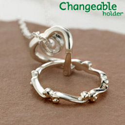 【25日まで 母の日早割 最大350円オフCP】シルバー925 ピンキーリング ホルダー ネックレス セット changeable 流れる雲のピンキーリングとハートホルダーセット 小指 女性 レディース サイズ 2号 3号 4号 5号 6号 プレゼント 結婚祝い 出産祝い 母の日 ギフト 11,583円