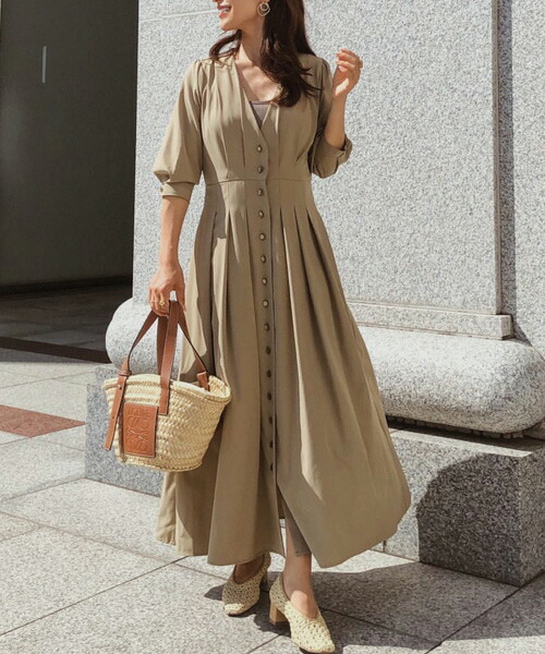 洗える ガウン 執務室心安い 典雅 美的め 通勤 レディース 妻女 60価格 50代 40代 30代 豊サイズ 春夏秋冬 シャツワンピ 半衣袂 パーツ袖 フレアースコート ロングワンピース マキシワンピ ママコーデ Ol ミモレ身丈 細見え 体型覆う 恰好いい 即日差し立てる 贈もの