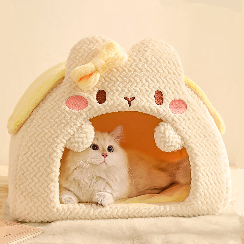 ★最大2050円クーポン配布中&P5倍！★冬用 防寒 猫ベッド ハウス型 猫の家 全面アルミ保温シート 暖かい 猫 寝床 クッション 洗える 脱走防止 保温 ペット用ベッド 室内 愛猫 グッズ