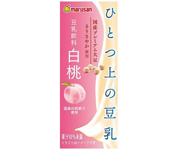 マルサンアイ ひとつ上の豆乳 豆乳飲料 白桃 0ml紙パック 24本入 送料無料 桃 ピーチ マルサン 豆乳 0ml 超目玉枠