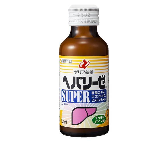 ゼリア新薬 ヘパリーゼ スーパー 100ml瓶×50(10×5)本入｜ 送料無料 肝臓エキス ウコン 瓶 ヘパリーゼSUPER