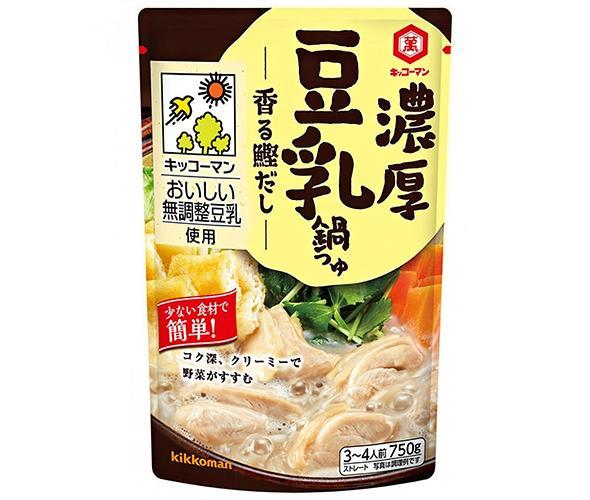キッコーマン 濃厚豆乳鍋つゆ 香る鰹だし 750gパウチ×12本入| 送料無料 キッコーマン 鍋つゆ 鍋の素 なべ 鍋スープ