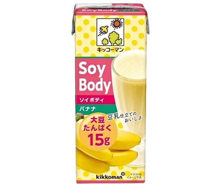 キッコーマン SoyBody バナナ 200ml紙パック×18本入× 2ケース 送料無料 おから たんぱく質 タンパク質 豆乳 200ml  最大81％オフ！