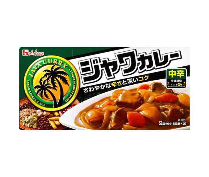 ハウス食品 ジャワカレー 中辛 185g×10個入 送料無料 調味料 カレー ルウ 【送料無料キャンペーン?】