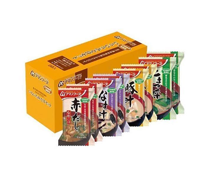 アマノフーズ フリーズドライ 無添加 いろいろみそ汁セット２ 8食 ×3箱入× 2ケース 送料無料 一般食品 インスタント食品 味噌汁 みそ汁 即席  【76%OFF!】