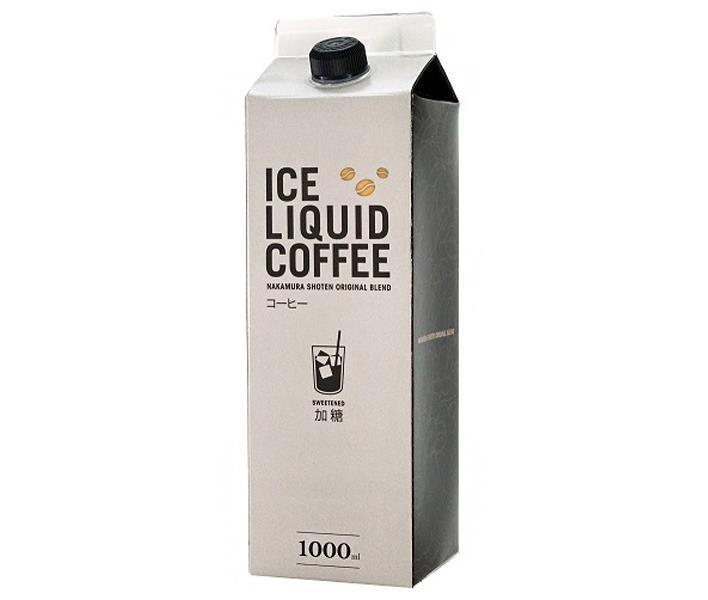 高級品市場 中村商店 アイスコーヒー 加糖 1L紙パック×12本入× 2ケース 送料無料 珈琲 アイス 1000ml 1l fucoa.cl