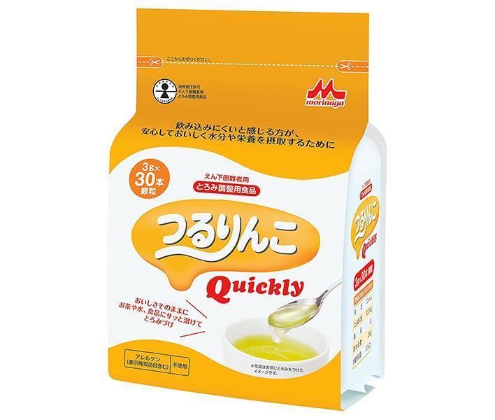 正規認証品!新規格 3g×30本 森永乳業 Quickly すぐ溶ける 送料無料 とろみ つるりんこ ×12袋入 介護用品