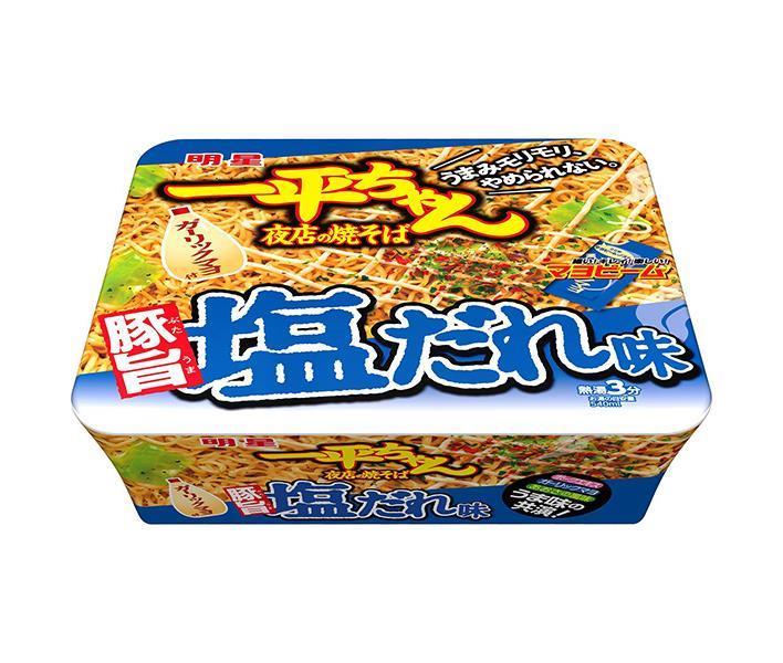 明星食品 一平ちゃん夜店の焼そば 豚旨塩だれ味 132g×12個入 送料無料 カップ麺 焼そば 塩だれ インスタント麺 即席 人気特価激安