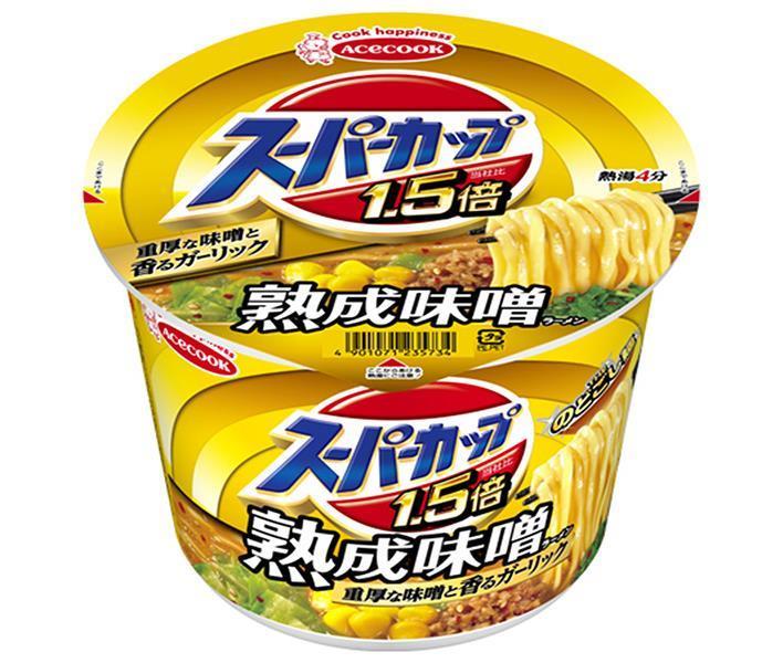 エースコック スーパーカップ1 5倍 みそラーメン 129g 12個入 送料無料 インスタントラーメン 即席 カップめん 味噌 みそ 格安saleスタート