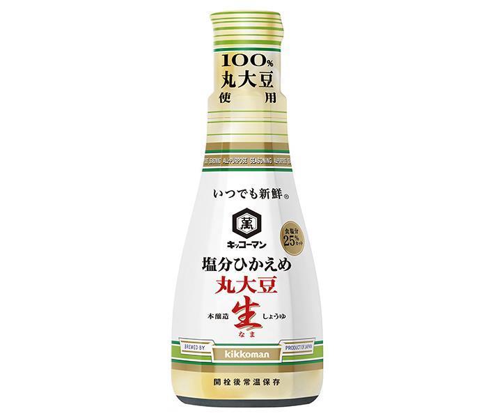 キッコーマン いつでも新鮮 塩分ひかえめ 丸大豆生しょうゆ 200ml×6本入× 2ケース 送料無料 濃口しょうゆ 醤油 塩分控えめ こいくちしょうゆ  返品交換不可