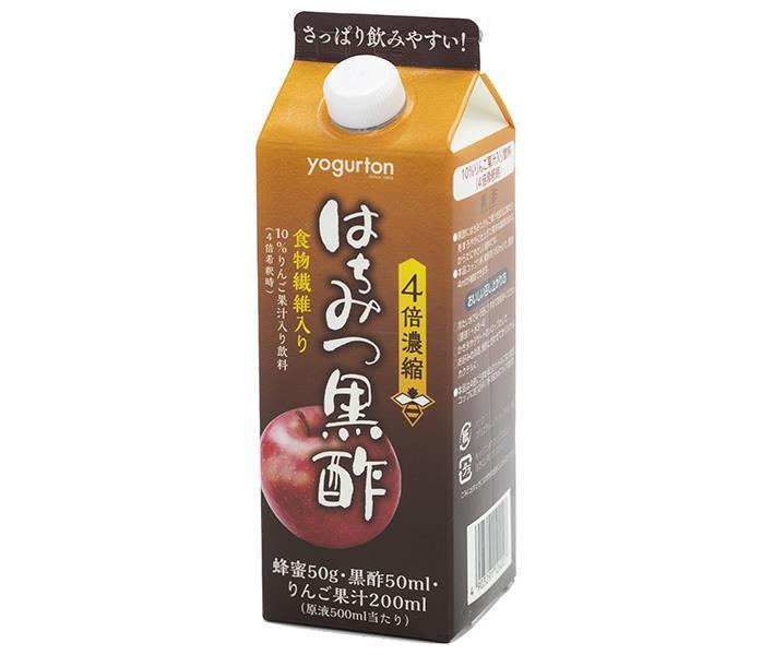 限​定​販​売​】 ヨーグルトン乳業 はちみつ黒酢 4倍濃縮 500ml紙パック×15本入× 2ケース 送料無料 酢 酢飲料 ハチミツ fucoa.cl