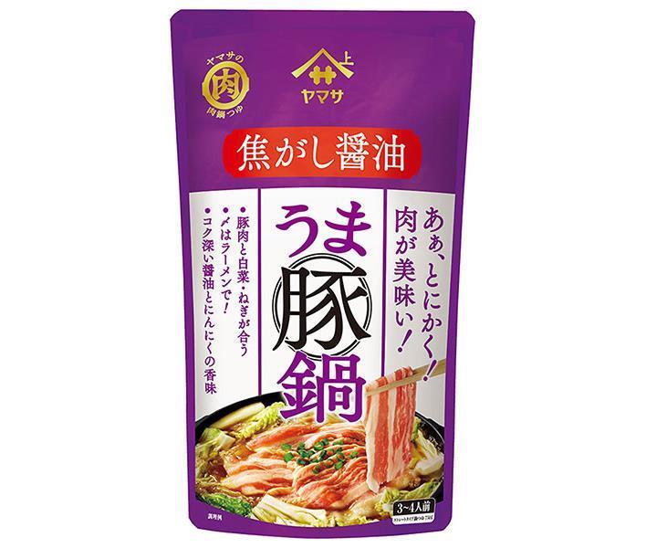 ヤマサ醤油 うま豚鍋つゆ 焦がし醤油 750gパウチ×12袋入× 2ケース 送料無料 一般食品 調味料 鍋スープ 鍋つゆ 醤油だし 送料無料 でお届けします