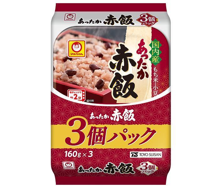 東洋水産 あったか赤飯 3個パック 160g×3個 ×8個入× 2ケース 送料無料 一般食品 レトルト食品 ご飯 赤飯 超目玉