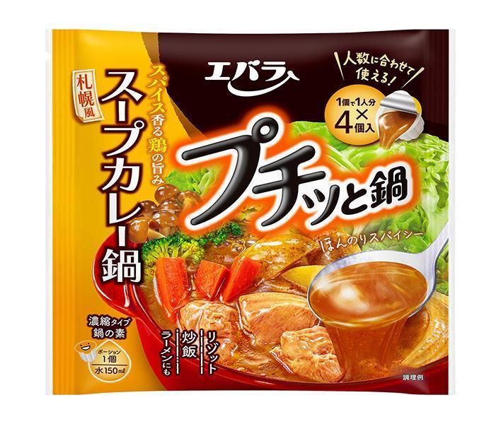 1163円 低廉 エバラ食品 プチッと鍋 スープカレー鍋 42g×4個 ×12袋入 送料無料 だし 鍋スープ 濃縮