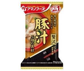 アマノフーズ フリーズドライ いつものおみそ汁贅沢 豚汁 10食&times;6箱入&times;(2ケース)｜ 送料無料 一般食品 インスタント食品 味噌汁 即席｜ドリンクマーケット