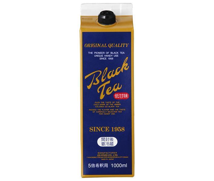 ジーエスフード GS ブラックティーL 低甘味 1000ml紙パック×12本入×(2ケース)| 送料無料 紅茶 ブラックティー 希釈用 低甘味|ドリンクマーケット