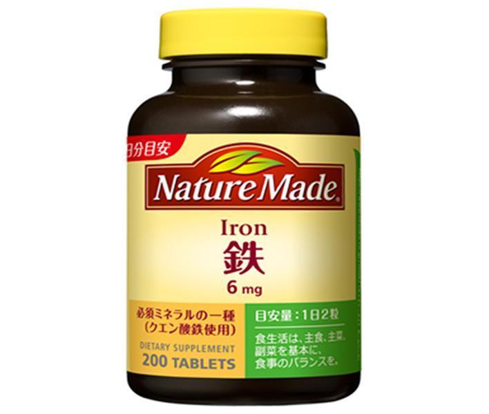 大塚製薬 ネイチャーメイド 鉄(アイアン) 200粒×3個入×(2ケース)| 送料無料 サプリ サプリメント 鉄分