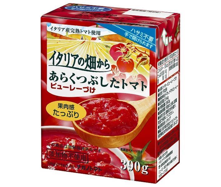 ナガノトマト イタリアの畑から あらくつぶしたトマト ピューレーづけ 390g×12箱入×(2ケース)｜ 送料無料 トマトピューレ トマトソース 調味料