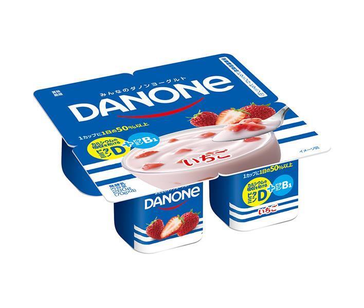 【楽天市場】【送料無料・メーカー/問屋直送品・代引不可】【チルド(冷蔵)商品】ダノンジャパン ダノンヨーグルト いちご (70g×4)×6個入
