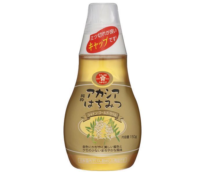 加藤美蜂園 サクラ印 純粋アカシアはちみつ(シャイン・ゴールド・ラベル) 150g×12本入×(2ケース)｜ 送料無料 嗜好品 シロップ ハチミツ 蜂蜜