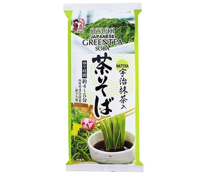 五木食品 茶そば 450g&times;20袋入｜ 送料無料 そば 乾麺 袋麺 ソバ 蕎麦 宇治抹茶 五木｜ドリンクマーケット