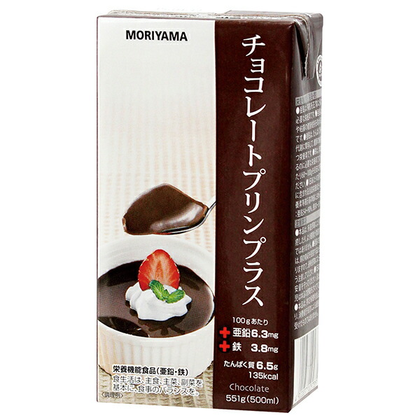 守山乳業 MORIYAMA チョコレートプリンプラス 551g紙パック×12本入×(2ケース)｜ 送料無料 プリン デザート スイーツ