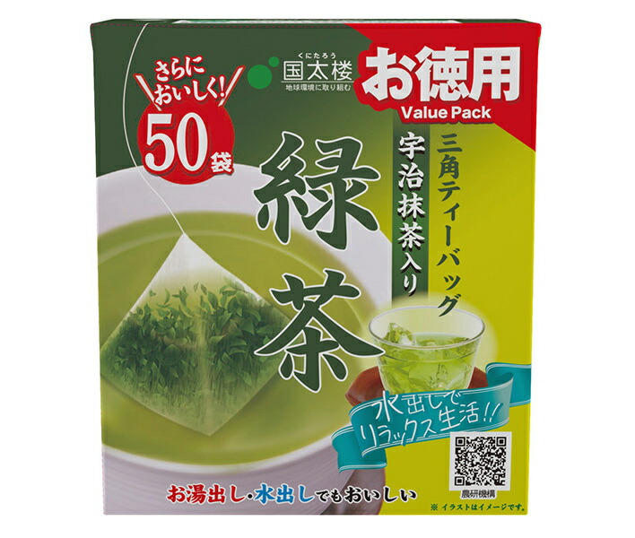 楽天市場】国太楼 50Pお徳用宇治抹茶入り緑茶三角ティーバッグ