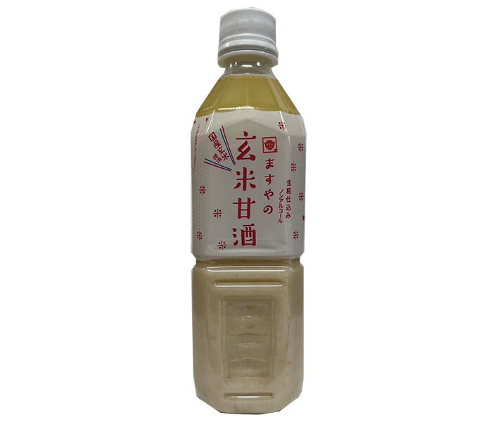 ますやみそ 玄米甘酒 500mlペットボトル&times;12本入&times;(2ケース)｜ 送料無料 あまざけ ノンアルコール 砂糖不使用｜ドリンクマーケット