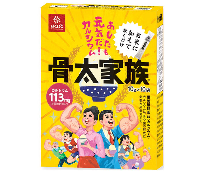 はくばく 骨太家族 100g(10g×10袋)×12袋入×(2ケース)｜ 送料無料 一般食品 麦 袋