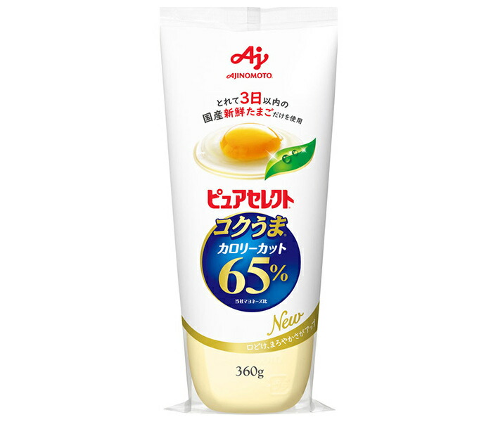 味の素 ピュアセレクト コクうま65%カロリーカット 360g×24本入×(2ケース)｜ 送料無料 調味料 食品 マヨネーズ カロリーオフ
