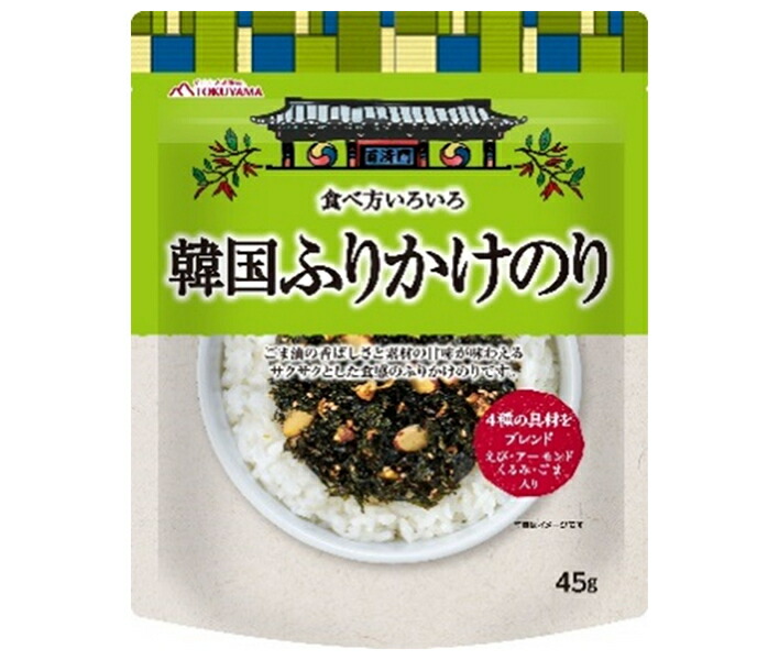 徳山物産 食べ方いろいろ 韓国ふりかけのり 45g×20袋入| 送料無料 韓国 韓国のり 海苔 ふりかけ|ドリンクマーケット
