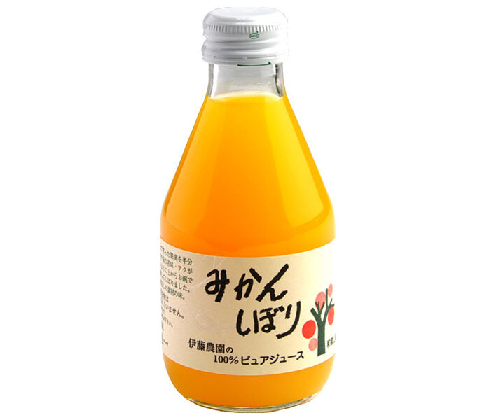 伊藤農園 100%ピュアジュース みかん 180ml瓶×30本入｜ 送料無料 果実飲料 果汁100% みかん 瓶