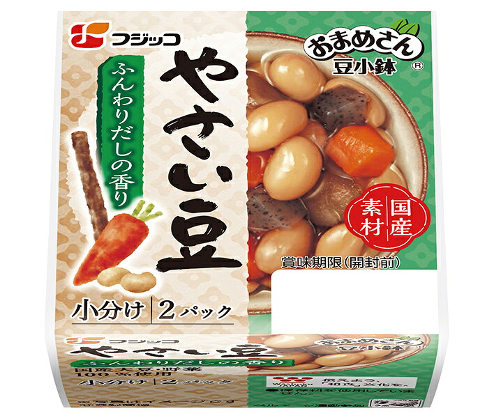 フジッコ おまめさん 豆小鉢 やさい豆 65g×2パック×12個入×(2ケース)｜ 送料無料 惣菜 煮豆 野菜 食品 カルシウム 食物繊維