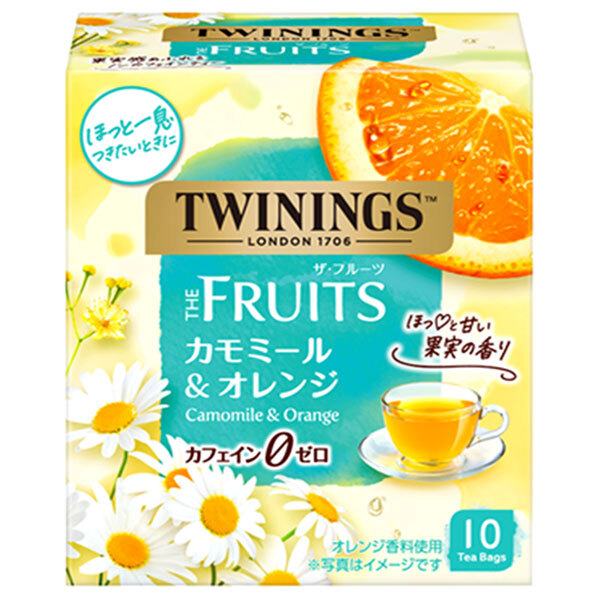 片岡物産 トワイニング THE FRUITS (ザ・フルーツ) カモミール&オレンジ 10袋&times;24個入&times;(2ケース)｜ 送料無料 紅茶 TWININGS ティーバッグ インスタント 紅茶 フルーツ オンレジ カモミール｜ドリンクマーケット