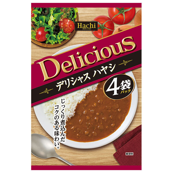 ハチ食品 デリシャス ハヤシ (150g×4袋)×12個入｜ 送料無料 Hachi レトルト ハヤシ 4P