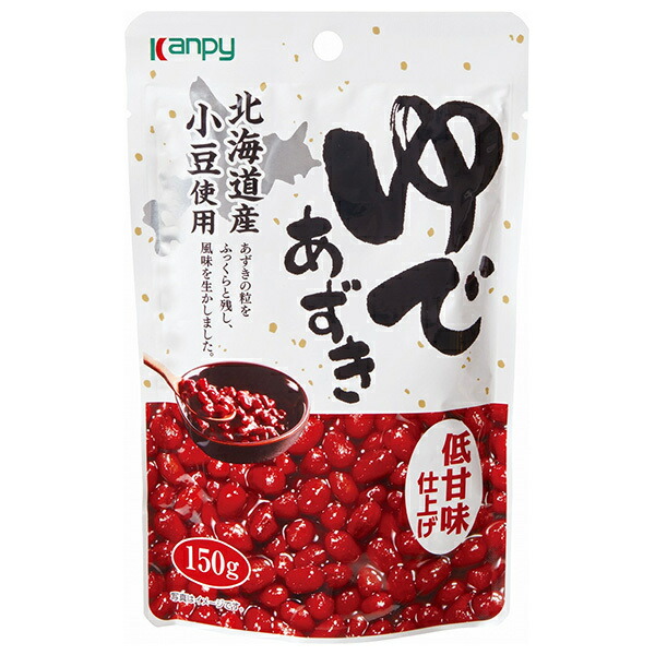 楽天市場】カンピー 北海道 ゆであずき 低甘味仕上げ 150g×6個
