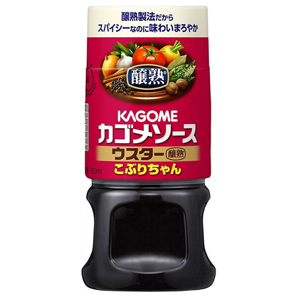 カゴメ 醸熟ソース こぶりちゃん ウスター 160ml×30本入｜ 送料無料 一般食品 調味料 ソース