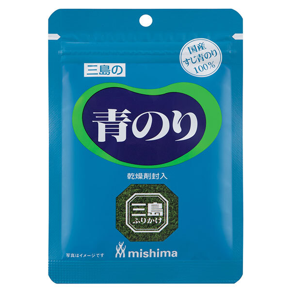 三島食品 青のり 3.2g×15袋入×(2ケース)｜ 送料無料 ふりかけ チャック 混ぜご飯 青のり