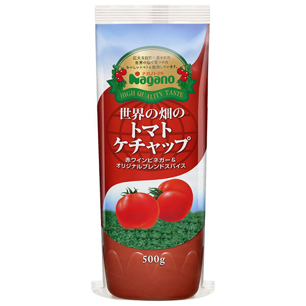 ナガノトマト 世界の畑のトマトケチャップ 500g×20本入｜ 送料無料 ケチャップ 調味料
