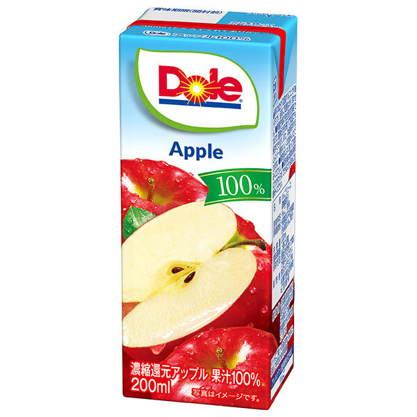 雪印メグミルク Dole(ドール) アップル100% 200ml紙パック×18本入×(2ケース)｜ 送料無料 りんご リンゴ アップル 果汁100% ジュース